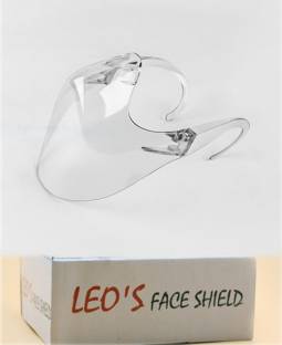Leo NoseL Advance Look (Face Shield)l Transplant Face Shield | Transparent Face Shield for Adults,Men,Women and Child | Anti-Fog ,Anti-Dust, Virus Protection Durable Safety Face Look like a Mask | PACK OF 1 Safety Visor (Size - FREE SIZE) Safety Visor Safety Visor