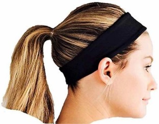 YunZyun Headbands Sports Headband Running Tennis Karate Headband Stretch Moisture Wicking Headbands for Sport Black 