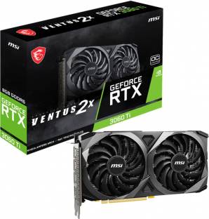 Add to Compare MSI NVIDIA RTX 3060 Ti 8 GB GDDR6 Graphics Card 1695 MHzClock Speed Chipset: NVIDIA BUS Standard: PCI Express Gen 4 Graphics Engine: GeForce RTX 3060 Ti VENTUS 2X 8G OCV1 LHR Memory Interface 256 bit NA ₹44,999 ₹93,600 51% off Free delivery No Cost EMI from ₹3,750/month