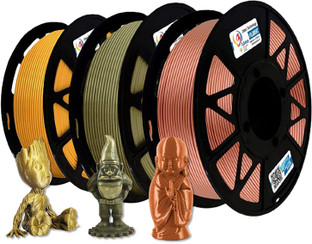 Dimensional Accuracy +/- 0.02 mm 2.2LBS PLA Shiny Silk 3D Printer Filament 1.75mm SUNLU 3D Printing Consumables Support FDM Spool No-Tangle 1 Kg Shiny Silk Bronze, PLA+ 