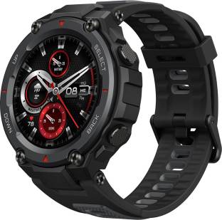 Add to Compare Amazfit T rex Pro 1.3 HD AMOLED with advanced GPS and 10 ATM water resistance Smartwatch 4.4840 Ratings & 106 Reviews 1.3 inch HD AMOLED always-on color screen SpO2, PAI , Heart Rate, Sleep Monitoring, Weather tracker, a sunrise and sunset Monitor 100 Sports Modes with 10 ATM Water-resistance Ultra-long Battery Life Up to 18 Days in typical use & Smart Notifications GPS+Glonass, GPS+BeiDou & GPS+Galilio Touchscreen Fitness & Outdoor Battery Runtime: Upto 18 days 1 Year ₹9,999 ₹17,999 44% off Free delivery Bank Offer