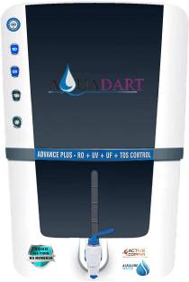AquaDart Copper + Alkaline Advanced Premium RO Water Purifier with Japanese UV and High TDS 3000 Membrane (BLACK) Solid Filter Cartridge
