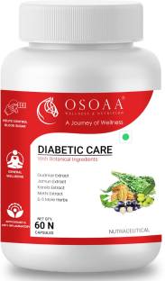 Osoaa 100% Herbal Diabetic Care Ayurvedic Capsuels For Type 1 & 2 With Jamun, Karela