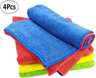 BORIS Microfiber Car Cleaning || Cloth-Water Magnet Drying Towel-Set||Perfect for sensitive cleaning ||detailing jobs all over the vehicle Vehicle Interior Cleaner[pack of 4][250GSM][MULTICOLORED] Microfiber cloth Vehicle Interior Cleaner