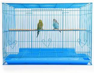 Petzlifeworld High Quality Powder Coated 2 Feet Blue Color Love Birds Cage Bird Cage