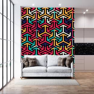 UK INTERIOR DESIGN Abstract Multicolor Wallpaper Price in India - Buy UK  INTERIOR DESIGN Abstract Multicolor Wallpaper online at 
