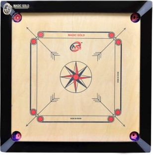 26"x26" Tournament carrom board with carrom coin & striker Heavy Wood Quality 