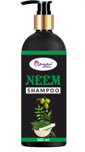 BadaHair Neem Shampoo | Ayurvedic Anti-Dandruff Formula & Anti Hair Fall | Neem Shampoo for Dry & Frizzy Hair, Controls Hairfall,Herbal extract of Neem oil, Limboli oil, Extra virgin Oilve oil , Onion seeds oil, Curry & Neem Leaves oil, Vitamin E & Maney more (SLS, SLES,PARABEN & SILICONE FREE), 300 ml