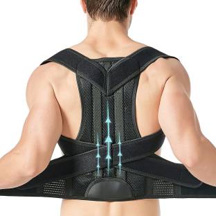 ZCAREPHARMA Posture Corrector with Dual Magnetic Brace & Shoulder Belts for Upper and Lower Back Support