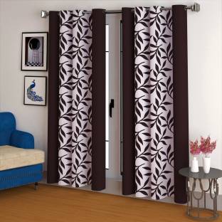 CHHAVI INDIA 213 cm (7 ft) Polyester Semi Transparent Door Curtain (Pack Of 2)