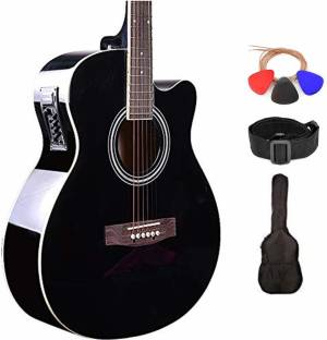 thin body acoustic-electric guitar beginner guitar with free gig bag f –  AKLOT