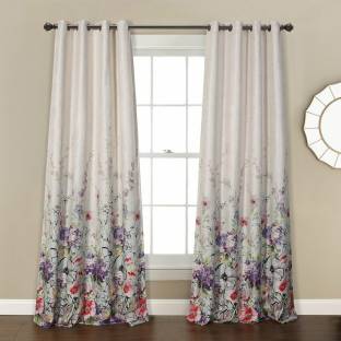 V23 214 cm (7 ft) Polyester Door Curtain (Pack Of 2)