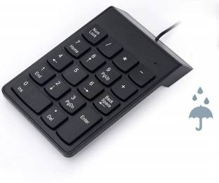 SPIRITUAL HOUSE Super Thin MINI USB Keyboard 18 Key Numeric Keypad For PC Computer Laptop Notebook Wired Number Pad (USB 2.0) Wired USB Multi-device Keyboard