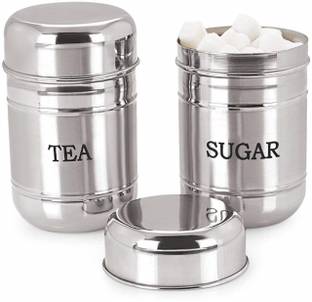 Strobine Stainless Steel Canister Set, Set of 2 Dibba ...