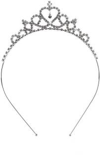 Futurekart Silver Pageant Prom Crystal Crown Tiara for Girls Hair Band