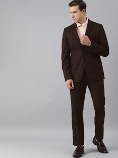 LOUIS PHILIPPE Men Checked Formal Suit 