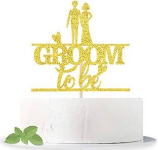 ZYOZI Gold Glitter Groom to Be Cake Topper for Mr and Mrs/Wedding  Shower/Engagement/Bachelorette/Hen Party Cake Topper Price in India - Buy  ZYOZI Gold Glitter Groom to Be Cake Topper for Mr and