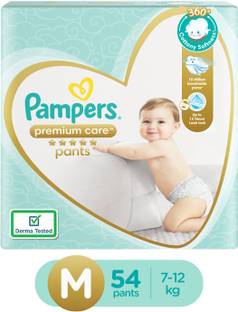 Pampers Premium Pants Cotton Like Soft Diapers With Wetness Indicator M Buy 54 Pampers Pant Diapers For Babies Weighing 12 Kg Flipkart Com