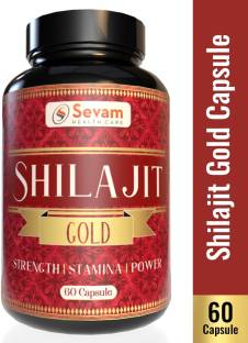 Sevam Healthcare Shilajit Gold Capsules 100% Ayurvedic Real Shilajit for  Power Stamina, Strength,Vigour and Health , Vitality , Muscle Building , &  Boost Energy for Men & Women (60 Capsules) Price in