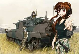 Anime Girls Army Girl Tank Matte Finish Poster Paper Print - Animation &  Cartoons posters in India - Buy art, film, design, movie, music, nature and  educational paintings/wallpapers at 