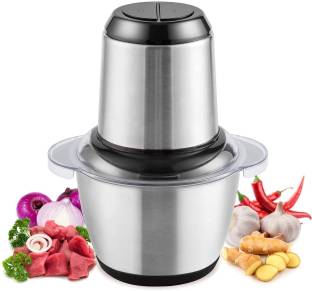 FLOSTRAIN 250W Heavy Stainless Steel Electric Meat Grinders with Bowl (2L, Multicolour) 250 W Food Pro...