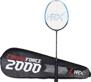 HRX Carbon Force 2000 Blue, Grey Strung Badminton Racquet