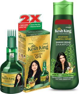 Kesh King Ayurvedic Oil 300ml + Damage Repair Shampoo 340ml