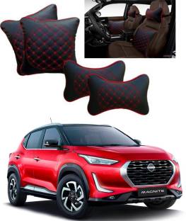RONISH Black, Red Leatherite Car Pillow Cushion for Nissan