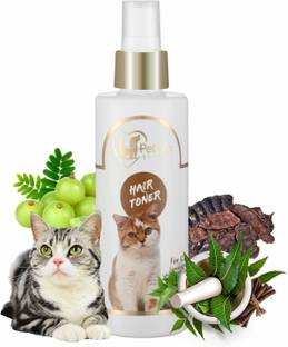 Pet Life Pure Organic Hair Toner Spray For Cat - Reduce Hair Fall, Shedding, Anti Fungal, Detangled Hair – Safe & Effective Cat Friendly Formula For All Cat Breeds 200 ml Pet Coat Cleanser