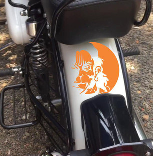 Angry Hanuman Sticker For Bike 