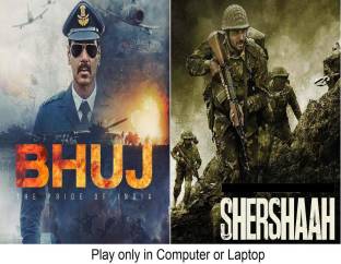 Bhuj: The Pride of India & Shershaah (2 Movies) it's DURN DATA DVD play only in computer or laptop it's not original without poster HD print quality