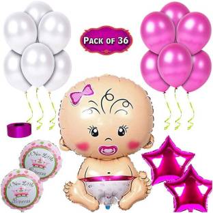 Flipkart Com Ar Giftzadda Solid Welcome Baby 3d Solid Printed Foil Balloons For Newborn Baby Girl Or Boy Party Decoration Celebrations Pack Of 11 Golden Letter Balloon Letter Balloon