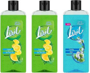 Liril Lemon and Tea Tree Oil Body Wash, 250 ml (Pack of 2) + Cooling Mint Body Wash