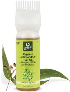 Organic Harvest Anti Dandruff Hair Oil, Infused with Organic Tea Tree and Eucalyptus Oil, Enriched with Combination of 10 Organic Natural Oils, Paraben and Sulphate Free Hair Oil