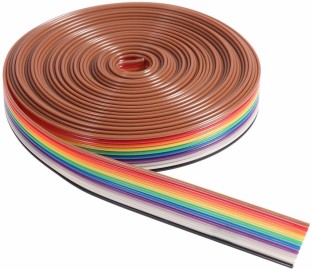 Flachbandkabel 1,27 mm bunte Abstand Pitch Kabel Drahtbreite 5,08 cm Flachband IDC Draht Kabel 40P Rainbow Flat Ribbon Kabel 3m 