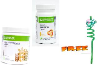 Herbalife Nutrition 1 DESINER STRAW WITH ACTIVE FIBER COMPLEX (200g)+ AFRESH LEMON (50g) Nutrition Drink