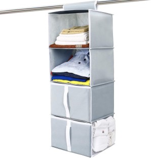 Zimso Pockets Dual Sided Storage Organizer,Hanging Shoes Sock Organizer,Shoe Organizer for Closet with Rotating Hanger Hanging Shoe White