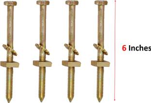 uxcell/® M6x50mm Furniture Bolt Nut Hex Socket Drive Round Head Screw Zinc Plated 20 Pcs