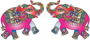 Jagvii 100 cm Colorful Elephants Self Adhesive Sticker