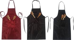 SSDN Maroon, Black, Brown Polyester Kitchen Linen Set