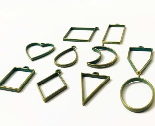 25PCS Pendant Frame Resin Jewelry Making Supplies for Resin Jewelry Making DIY Crafts Worldity Open Bezel Pendant Charms Resin Molds 