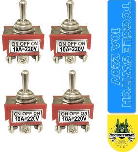 Etopars 3 X Momentary Heavy Duty 20A 125V 15A 250V DPDT 6 Terminal ON/OFF/ON Rocker Toggle Switch Metal 
