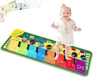 Keyboard Musical Piano Dancing Mat Crawl Mat Touch Play Learn Singing Education Toy for Birthday Christmas Halloween Easter Day Gift for Kids Boys Girls Baby Play Piano Musical Mat 