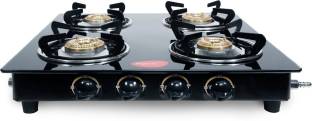 Pigeon Brunet Stainless Steel, Glass Manual Gas Stove
