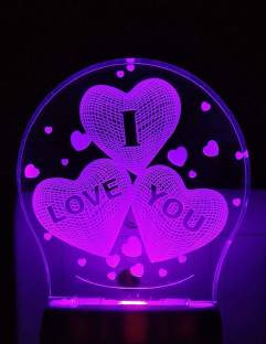 ALTROSS 3D Latest Acrylic I LOVE YOU Night Lamp with 7 Colour Changing | 3D  Decorative