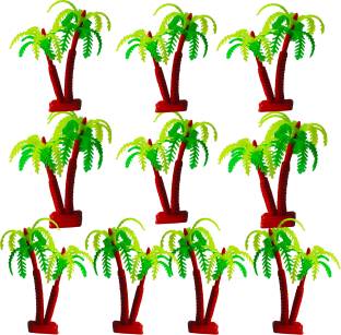 BEAUTYAVENUE Artificial Mini Coconut Tree 2.5 Inches X 1.5 Inches ( 10 Pieces Artificial Plant