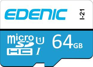 EDENIC 64GB 64 GB MicroSD Card Class 10 80 MB/s  Memory Card