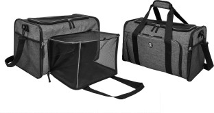 Medium, Black Zbrivier Cat Carrier Soft Dog Carrier Airline Approved with Fleece Pad Durable TSA Approved Pet Carrier with Locking Zipper and Name Card for Small Dogs and Medium Cats up to 15 Lbs 