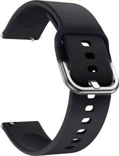 ACM Watch Strap Hook Belt 22mm for Intex Fitrist Active Smartwatch Black Smart Watch Strap