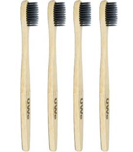 UWE Bamboo ToothBrush - 100 % Natural- Family Pack Medium Toothbrush
